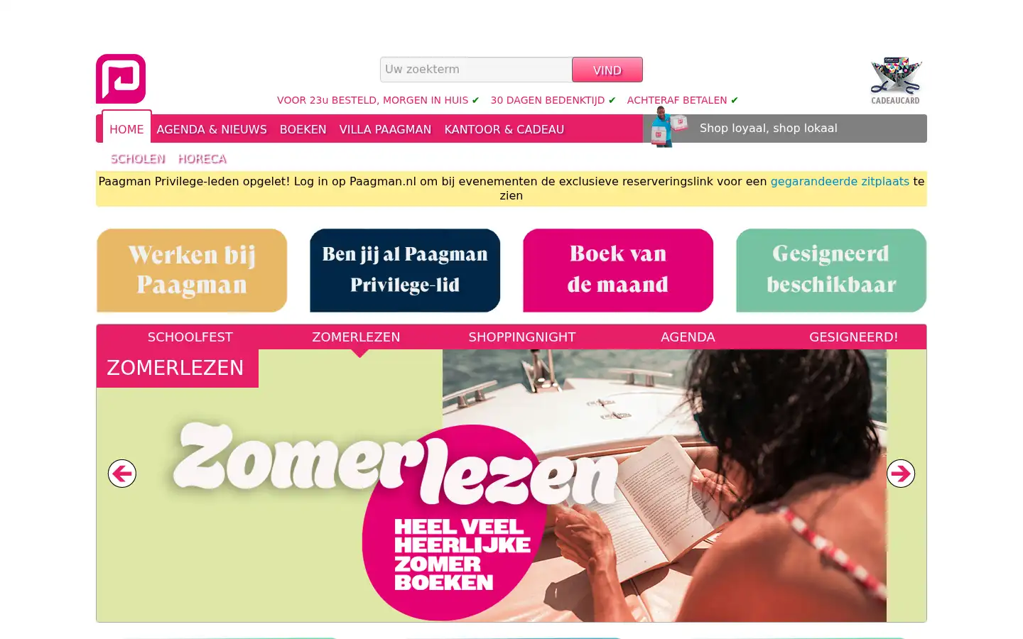 Screenshot of paagman.nl