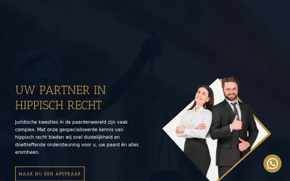 Screenshot of paardenjurist.nl