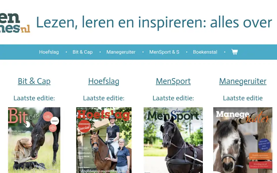 Screenshot of paardenmagazines.nl