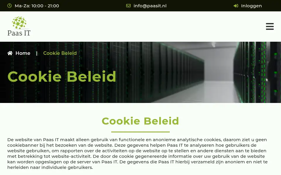 Screenshot of paasit.net
