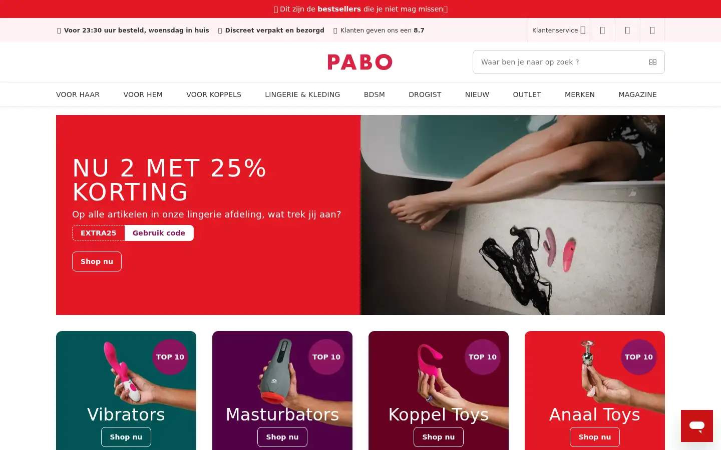 Screenshot of pabo.be