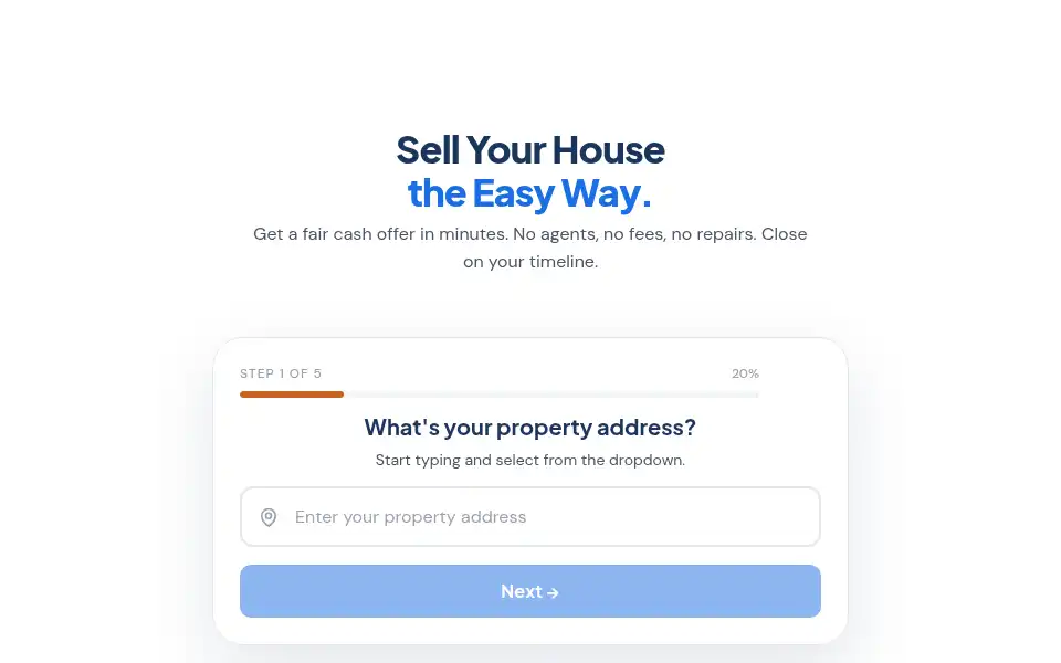 Screenshot of pacehomebuyers.com