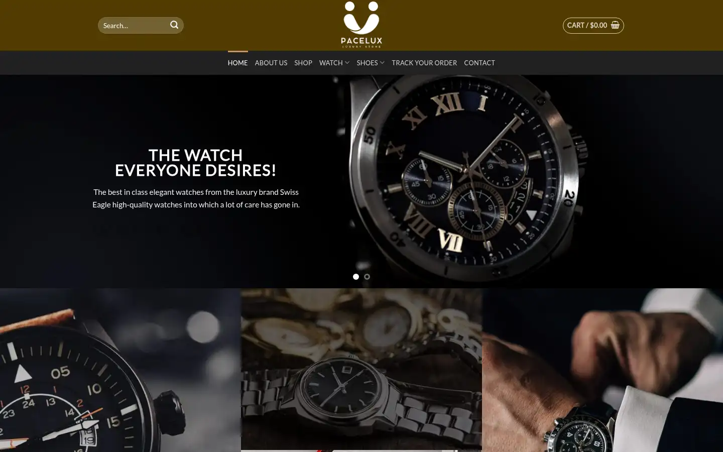 Screenshot of pacelux.com