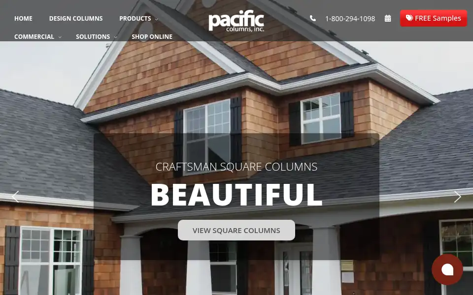 Screenshot of pacificcolumns.com