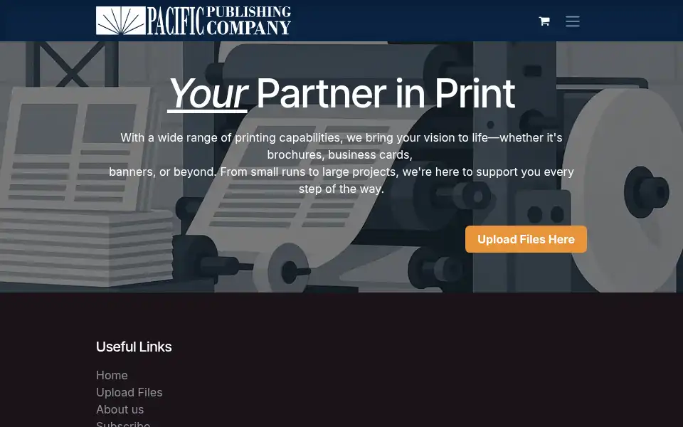 Screenshot of pacificpublishingcompany.com