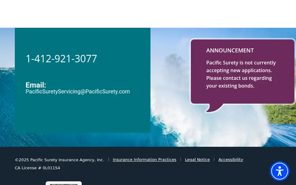 Screenshot of pacificsurety.com