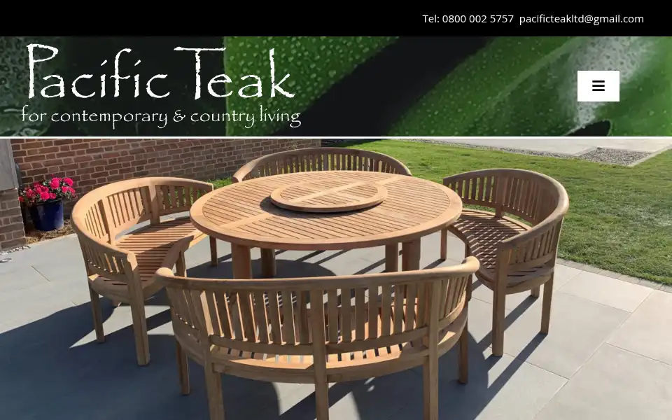 Screenshot of pacificteak.co.uk