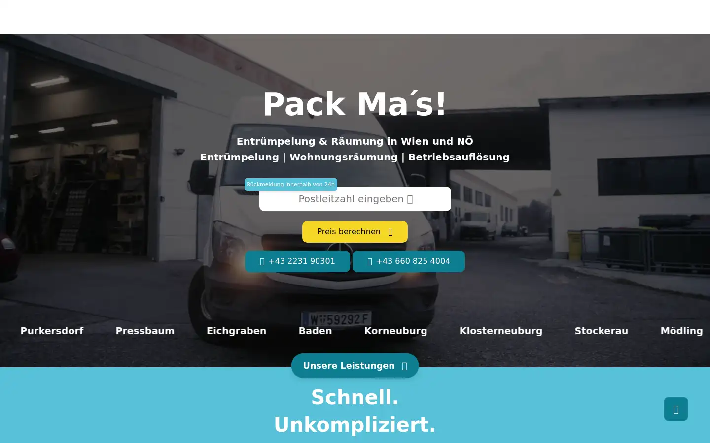 Screenshot of pack-mas.at