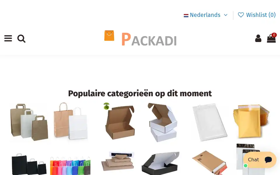 Screenshot of packadi.be