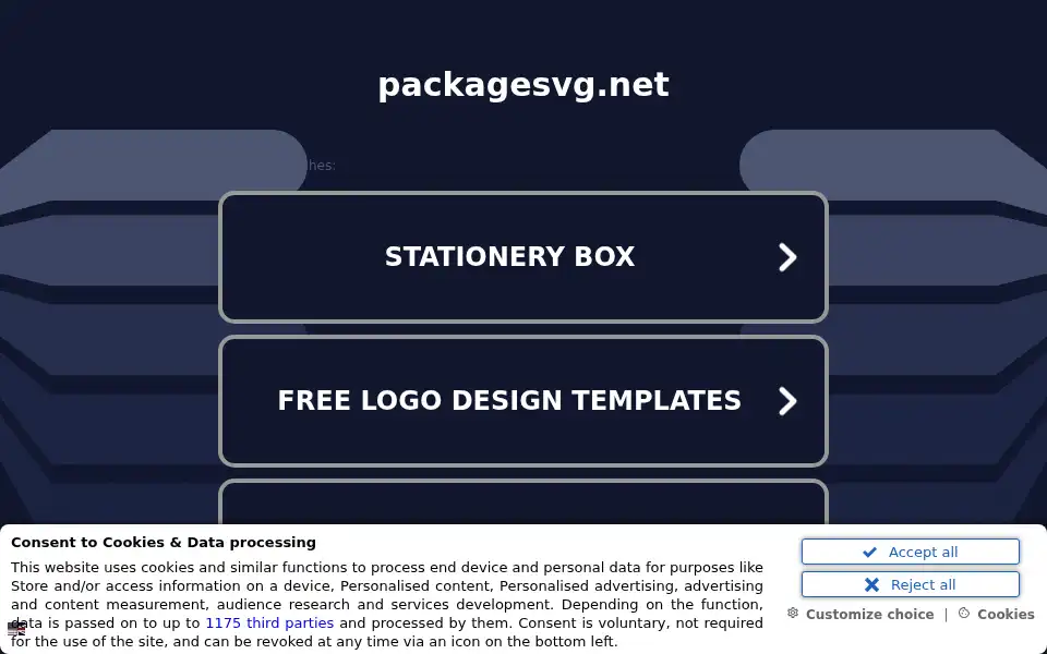 Screenshot of packagesvg.net