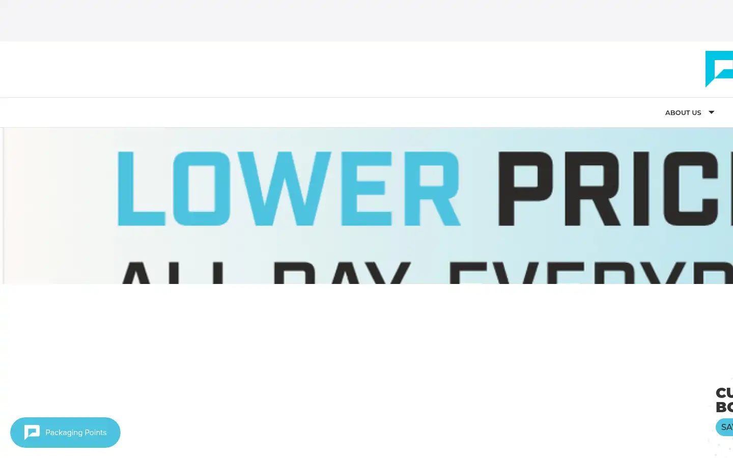 Screenshot of packagingprice.com