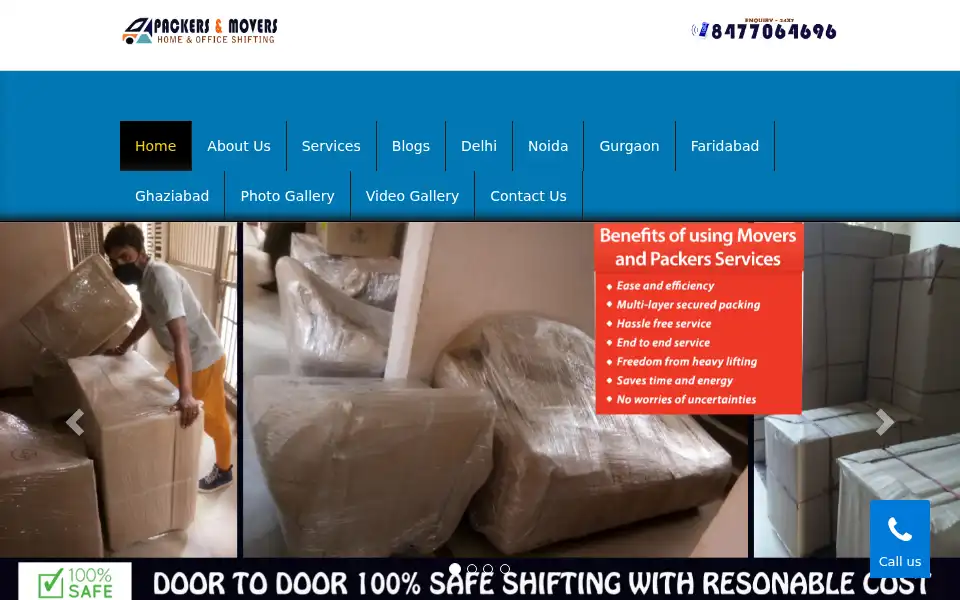 Screenshot of packersservices.in