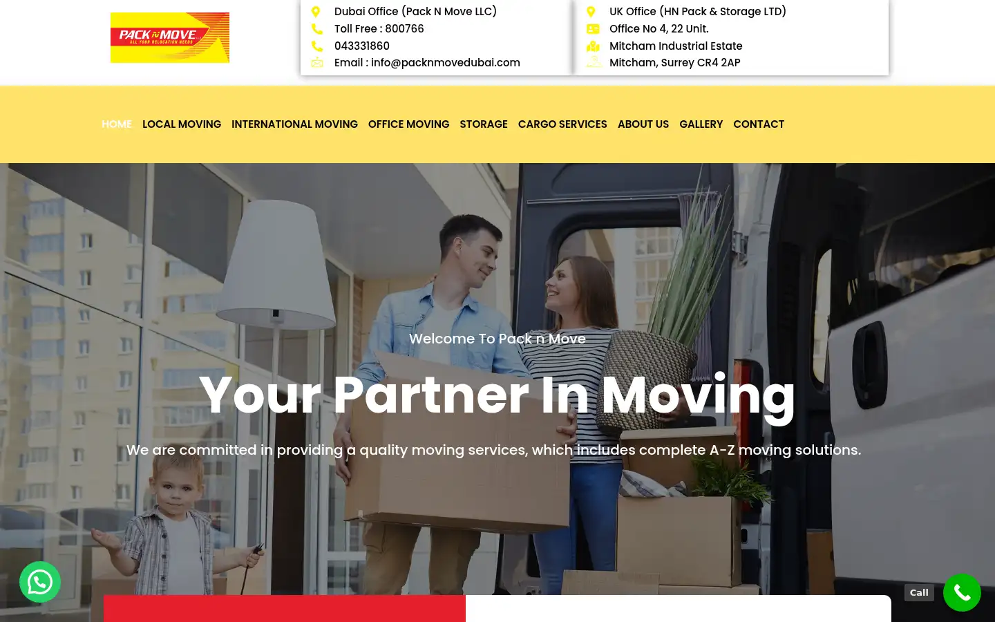 Screenshot of packnmovedubai.com
