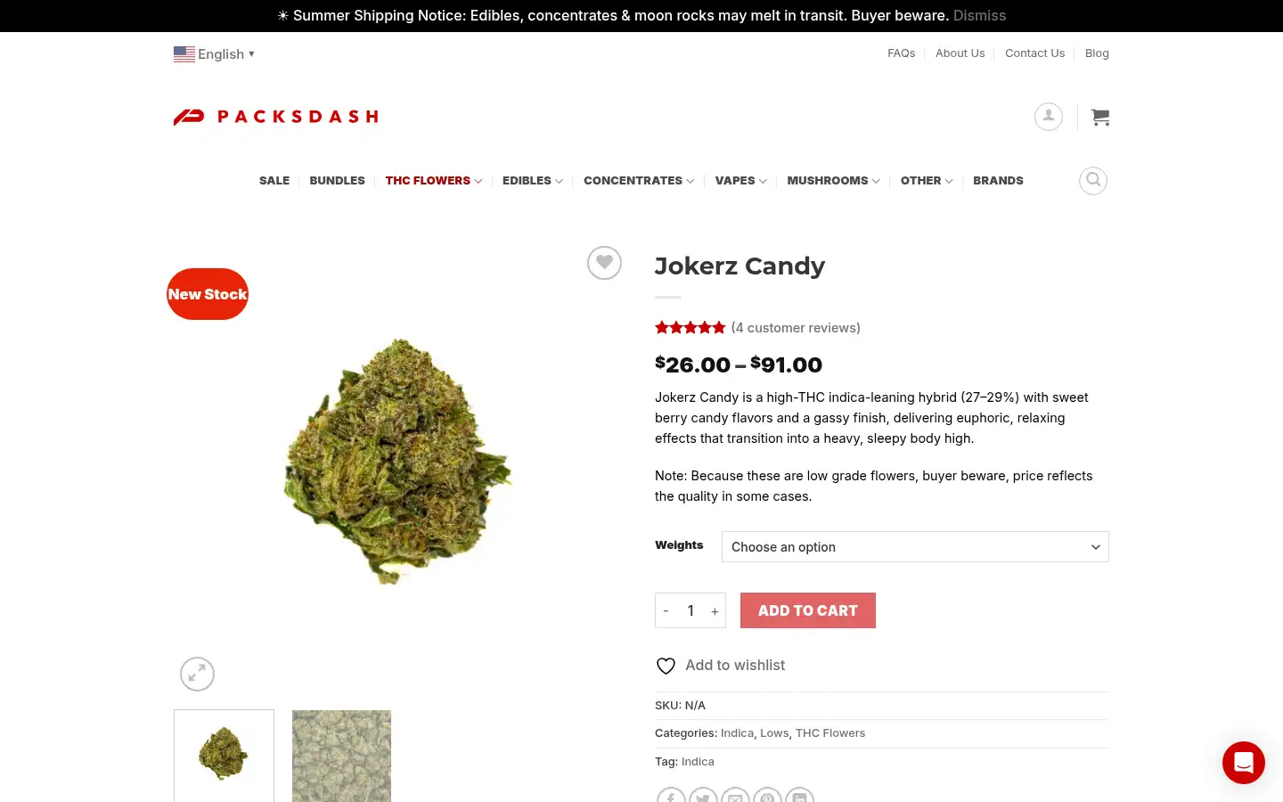 Screenshot of packsdash.com