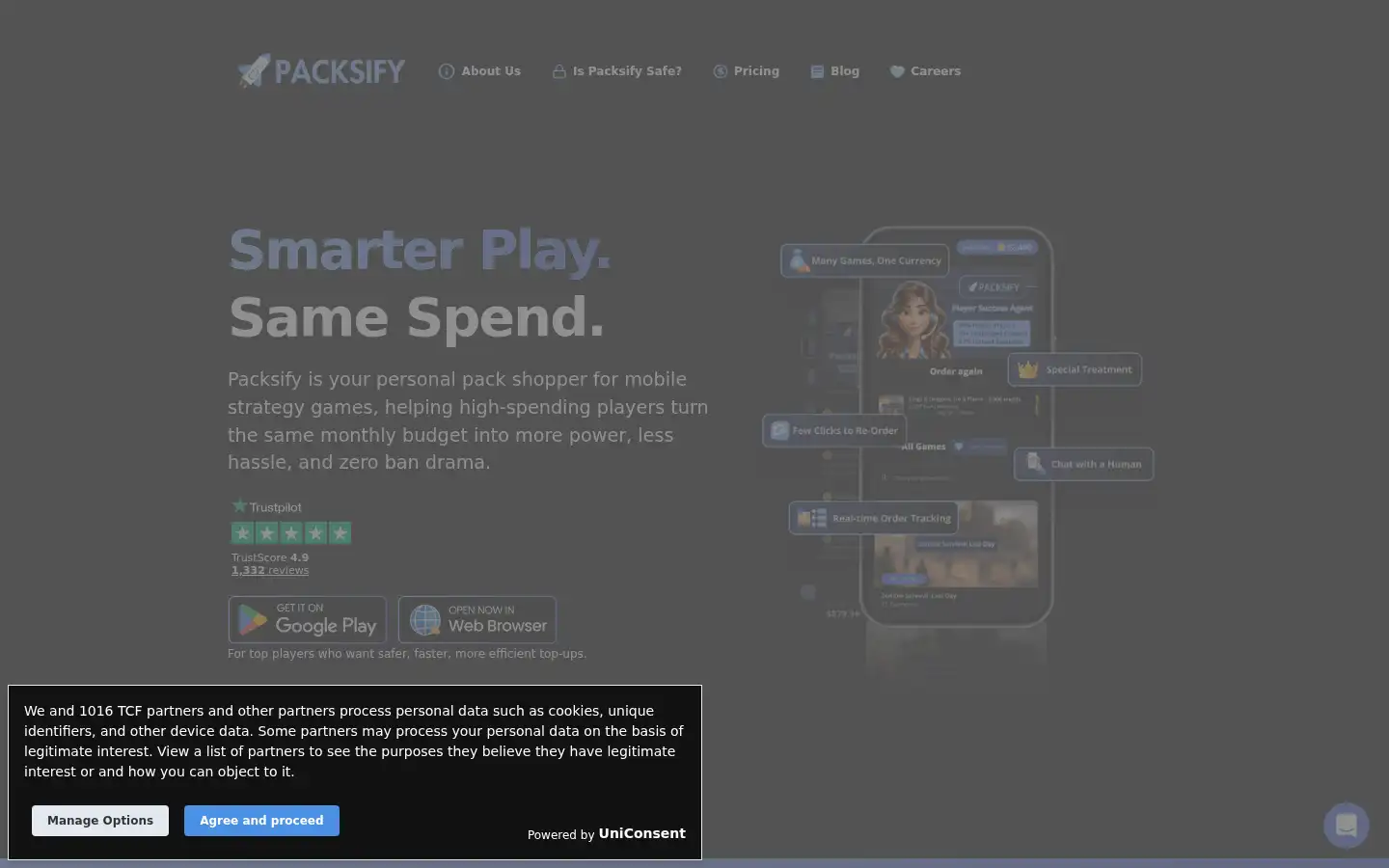 Screenshot of packsify.com