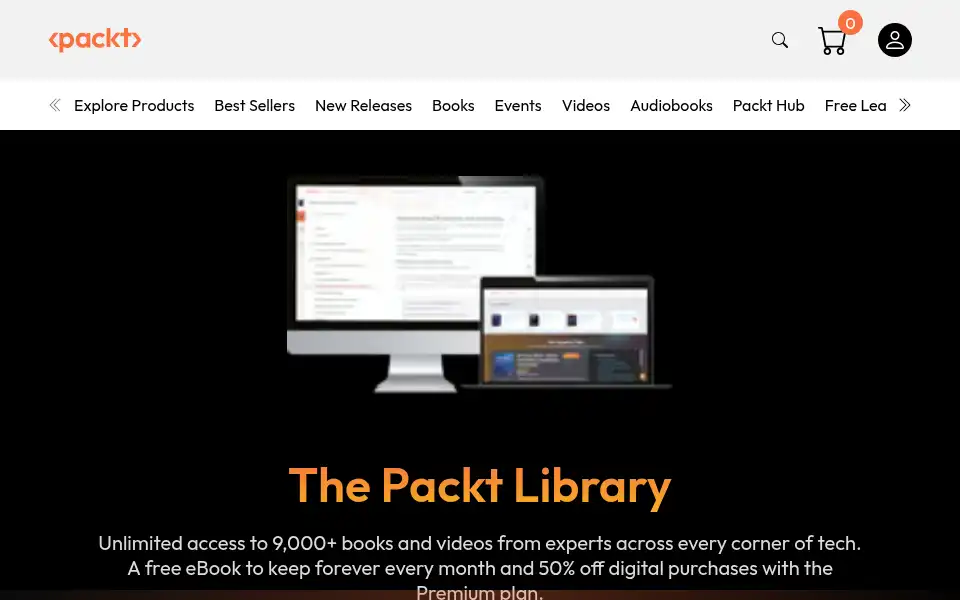 Screenshot of packt.com