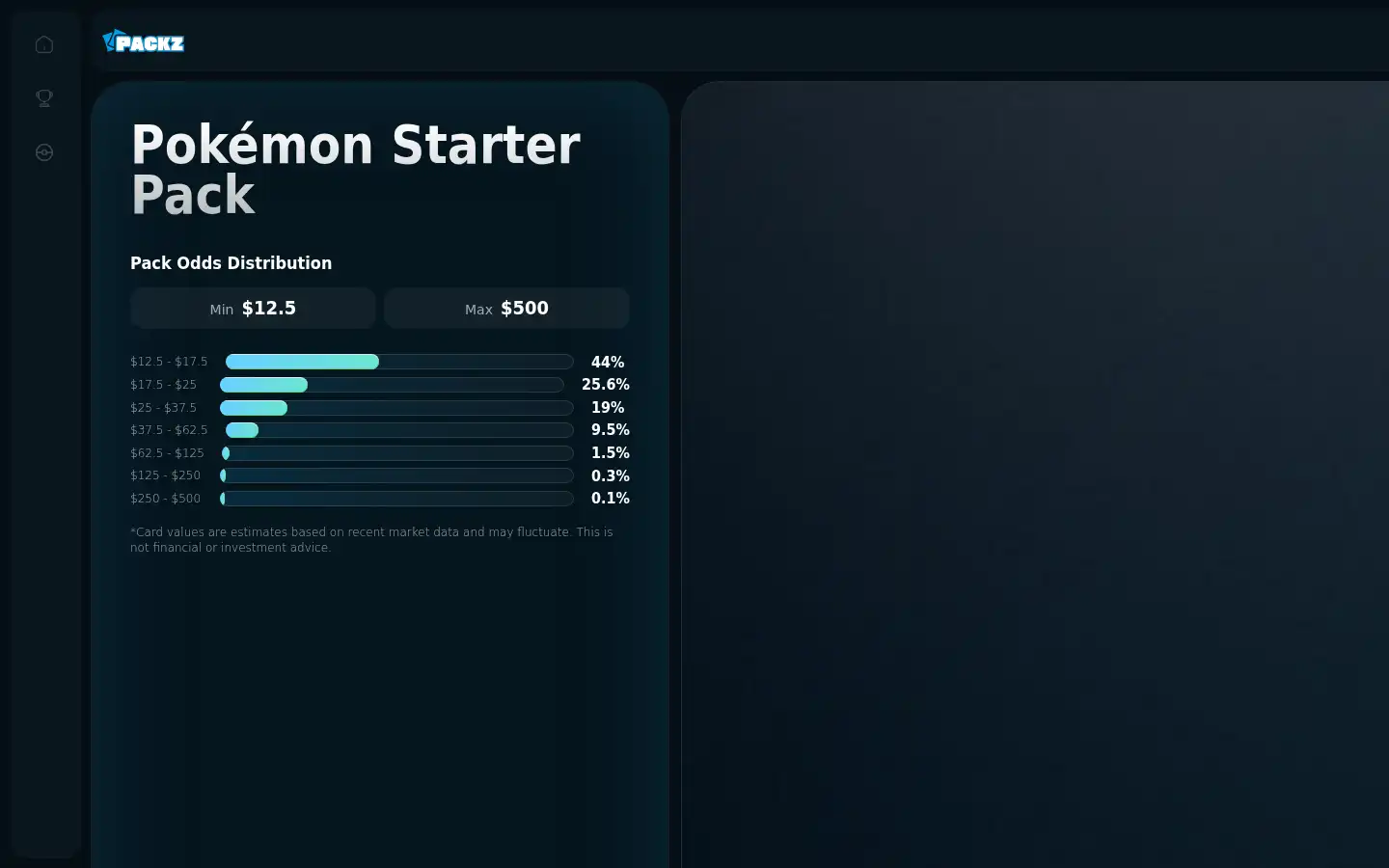 Screenshot of packz.io