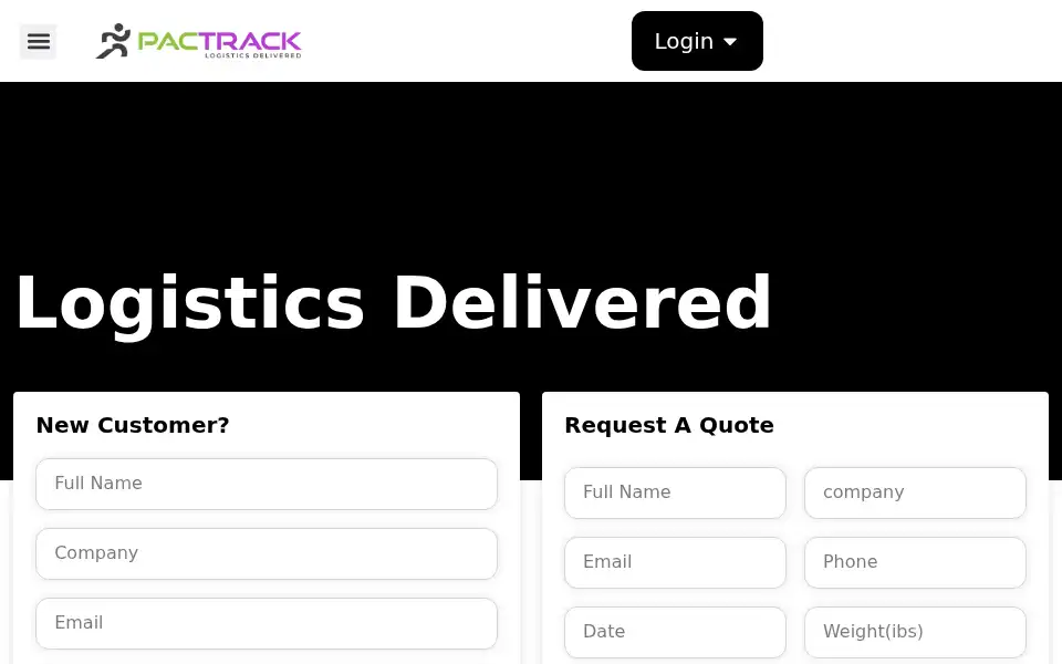 Screenshot of pactrack.com
