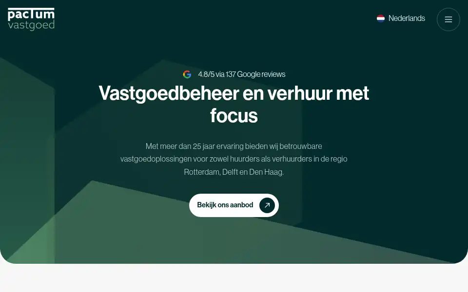 Screenshot of pactumvastgoed.nl