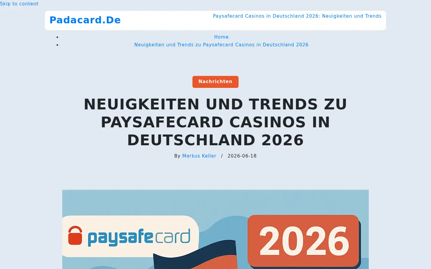 Screenshot of padacard.de