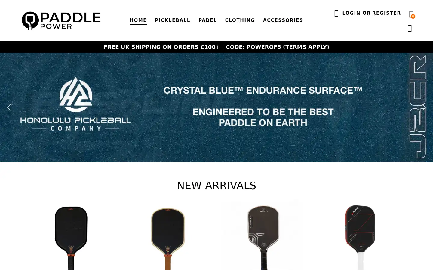 Screenshot of paddlepower.co.uk