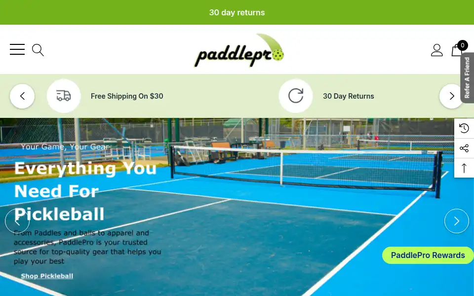 Screenshot of paddlepro.com
