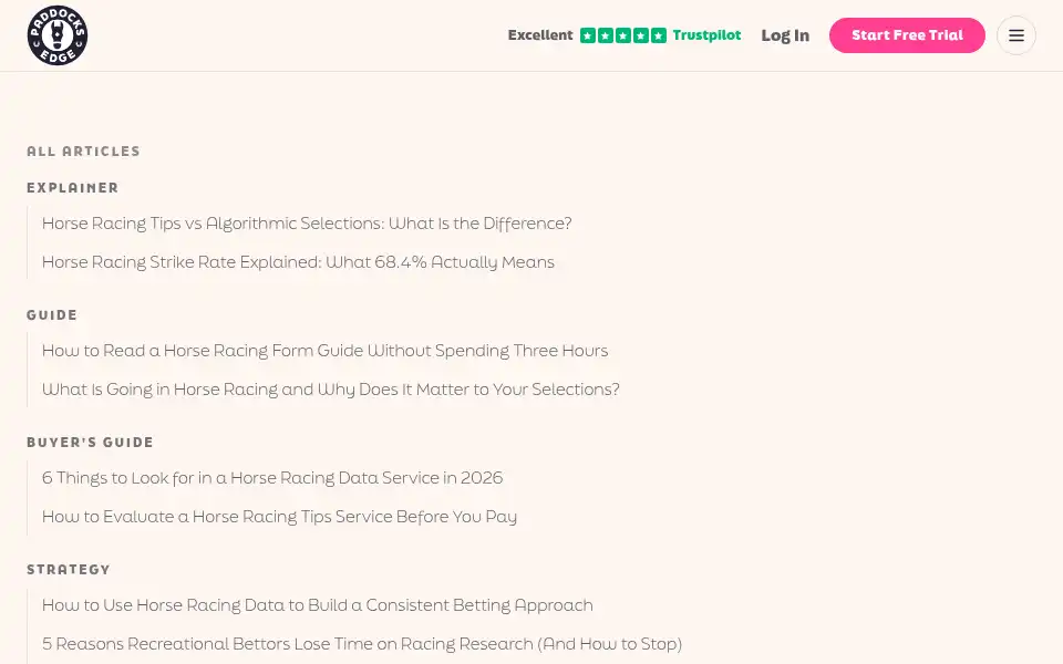 Screenshot of paddocksedge.com