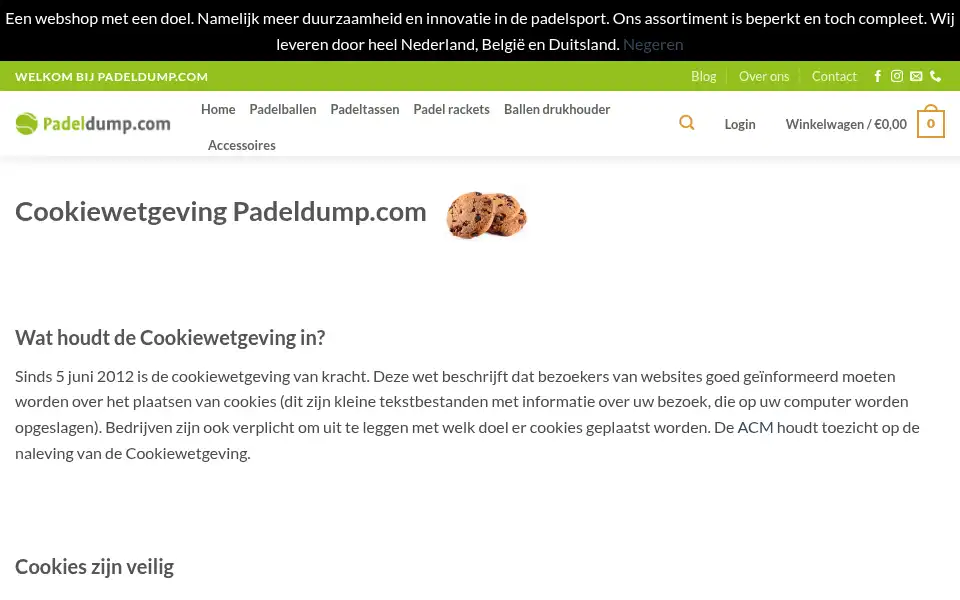 Screenshot of padeldump.com