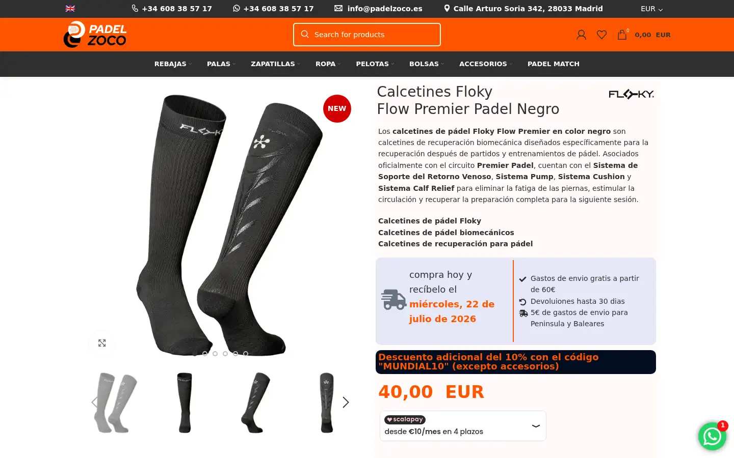 Screenshot of padelzoco.es