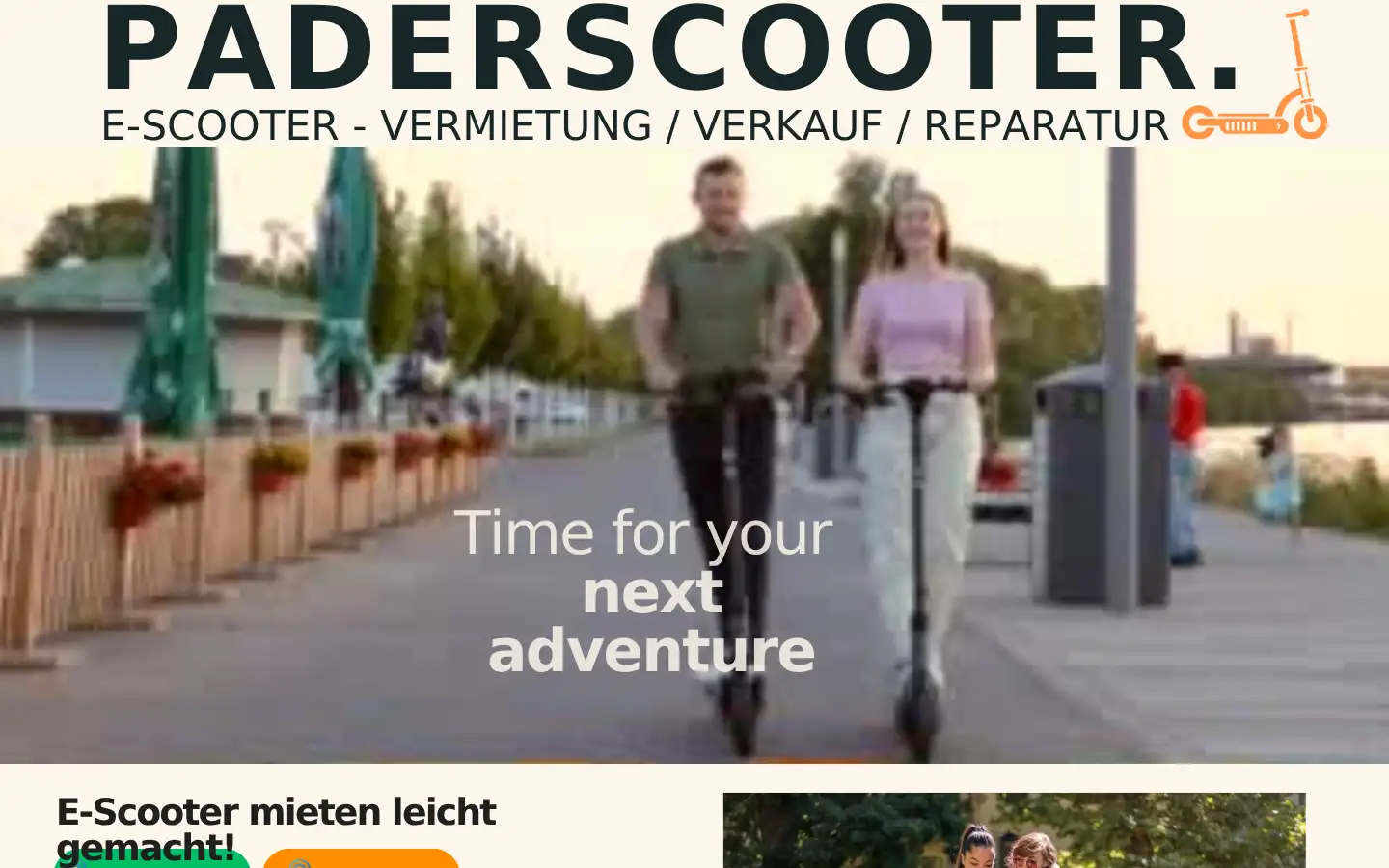Screenshot of paderscooter.de