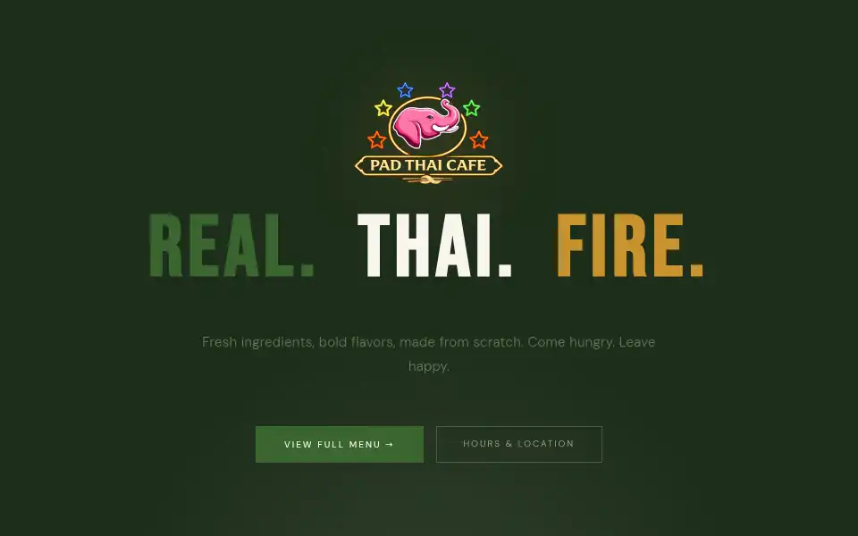 Screenshot of padthaimurfreesboro.com