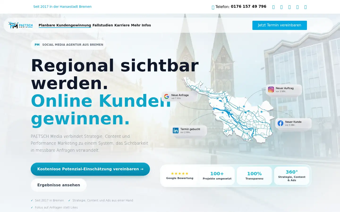 Screenshot of paetschmedia.de