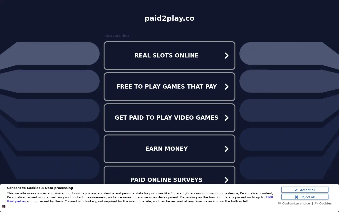 Screenshot of paid2play.co