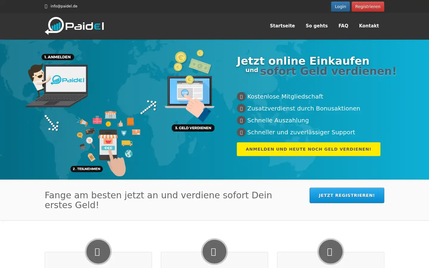 Screenshot of paidel.de