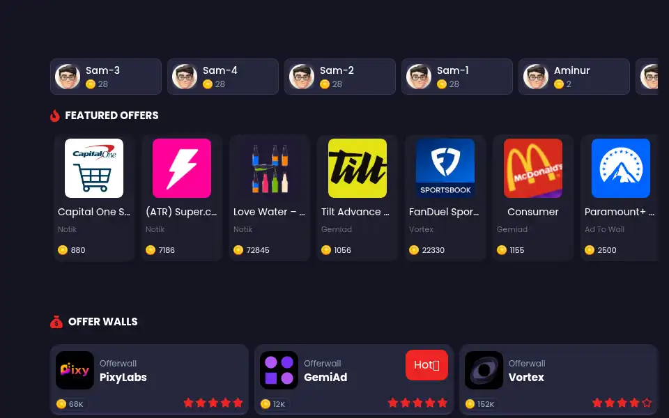 Screenshot of paidreward.net
