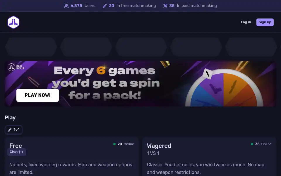 Screenshot of paidskills.gg