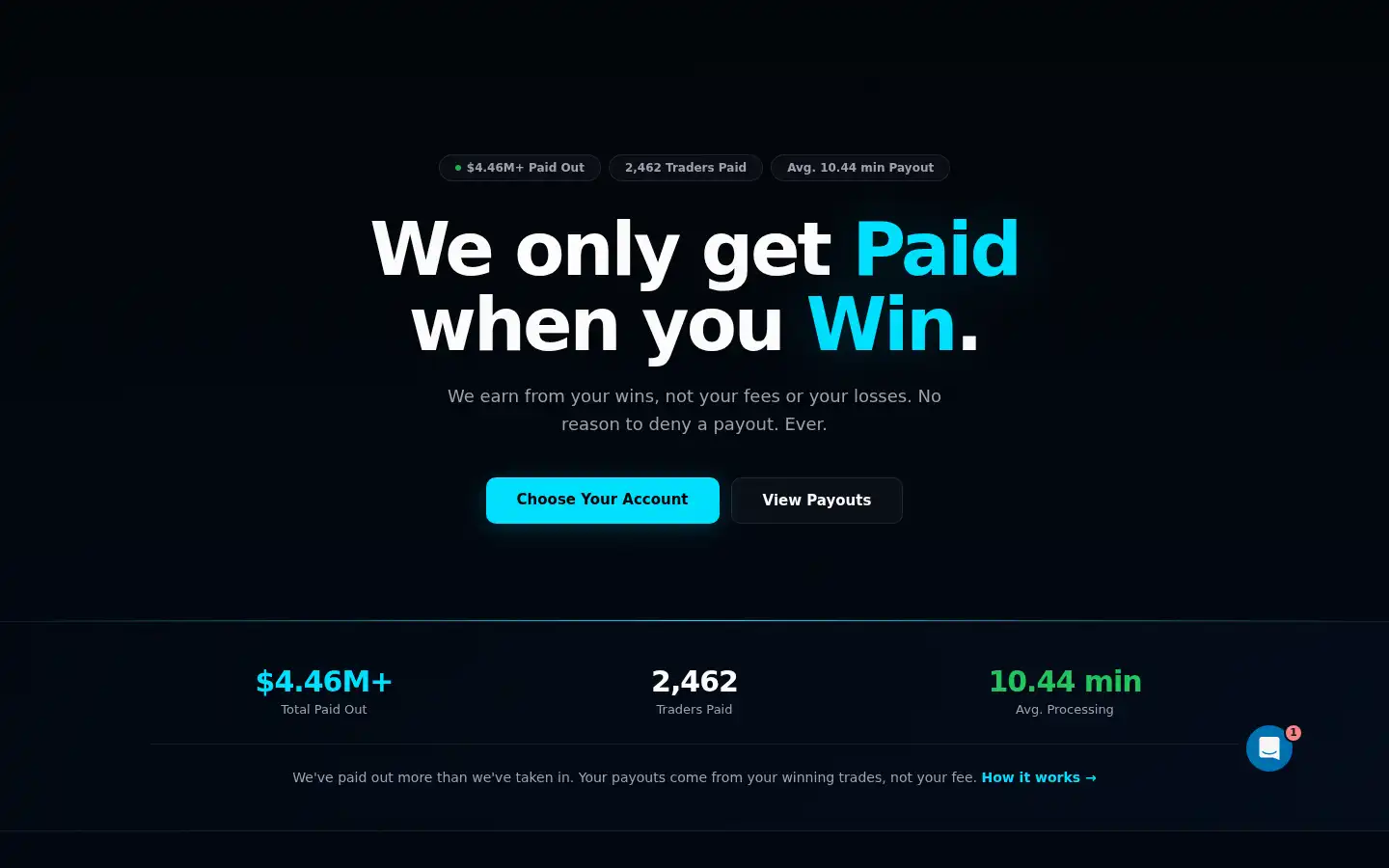 Screenshot of paidtotrade.net
