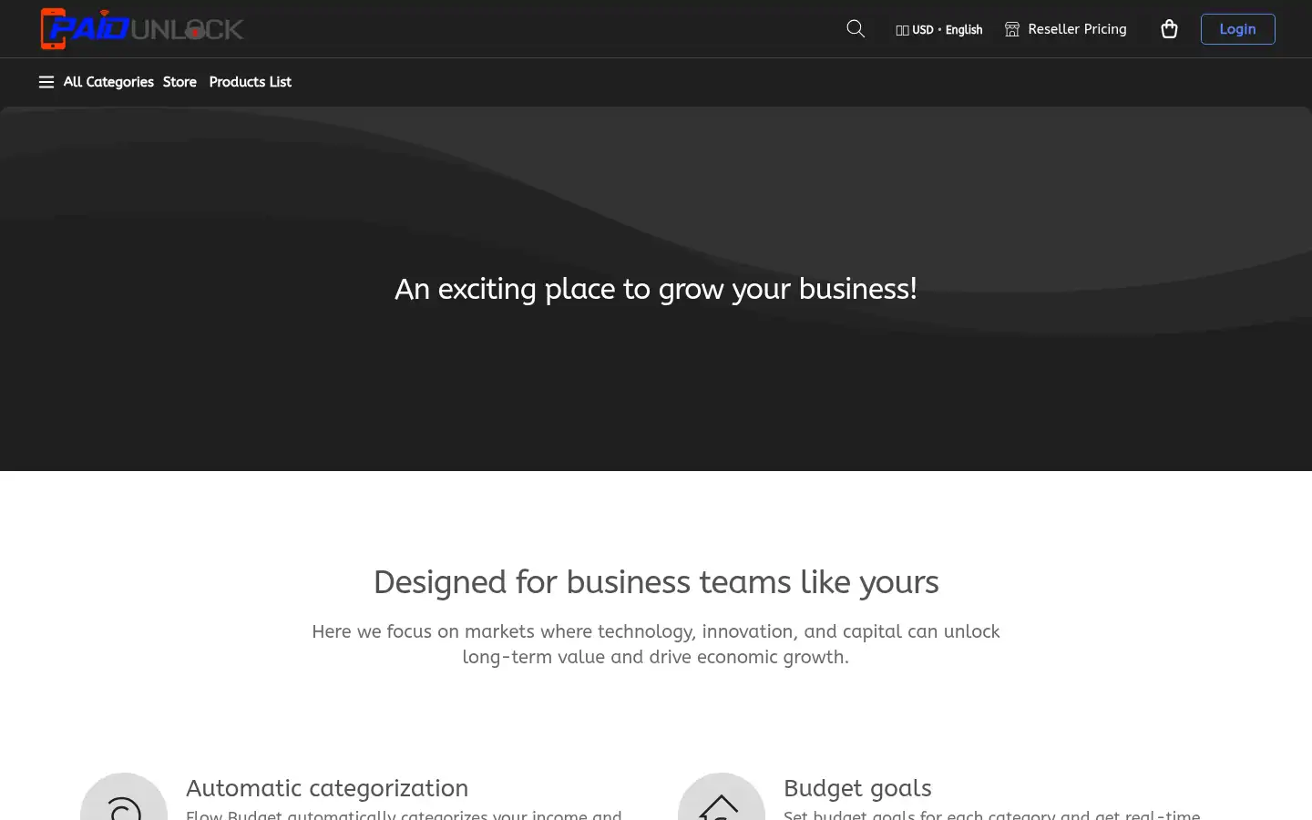 Screenshot of paidunlock.com