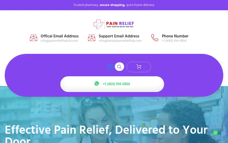 Screenshot of painreliefhub24.com
