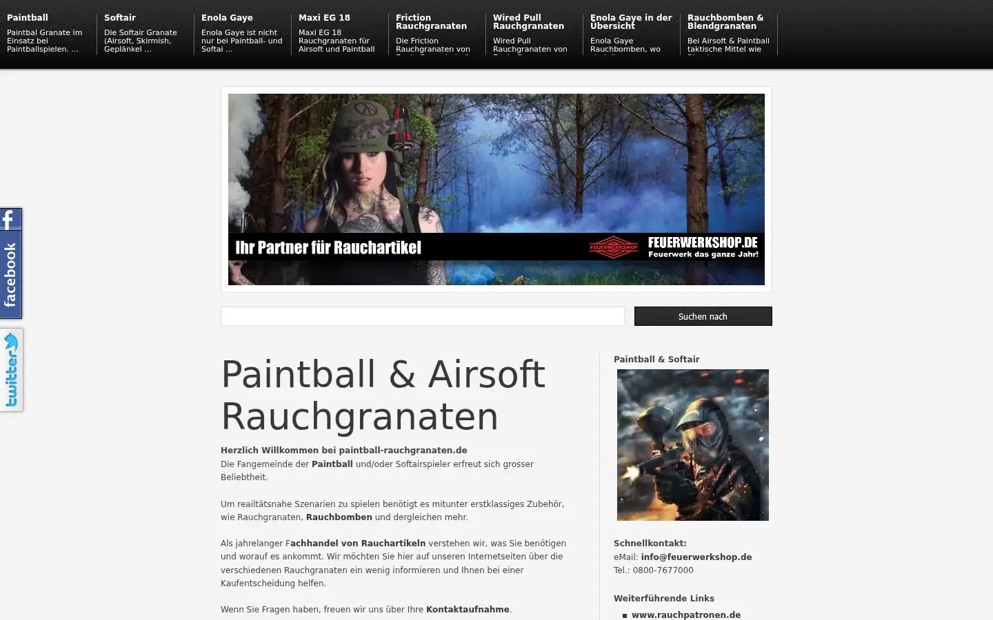 Screenshot of paintball-rauchgranaten.de