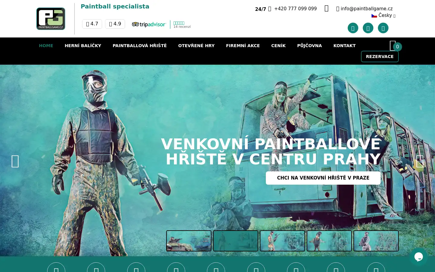Screenshot of paintballgame.cz