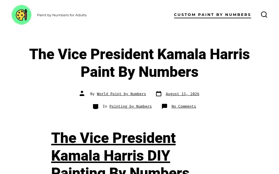 Screenshot of paintbynumbersadults.com