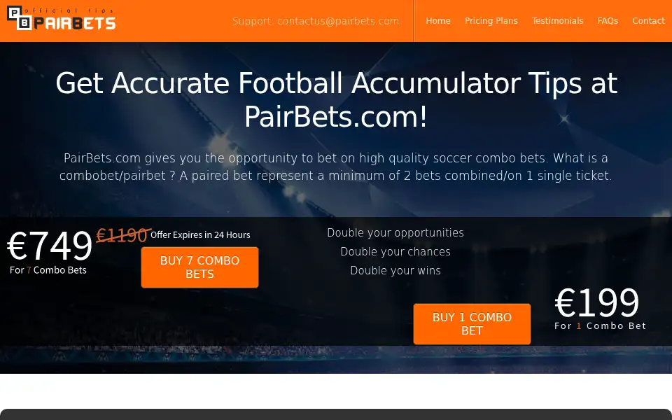 Screenshot of pairbets.com