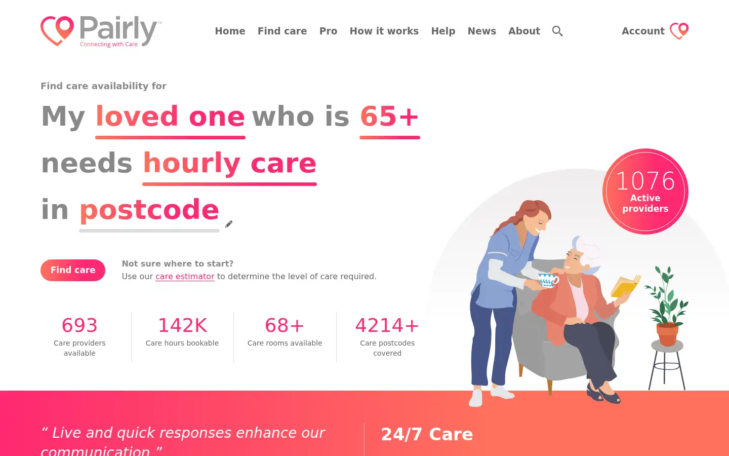 Screenshot of pairly.com