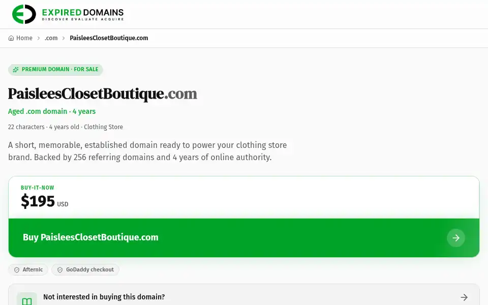 Screenshot of paisleesclosetboutique.com