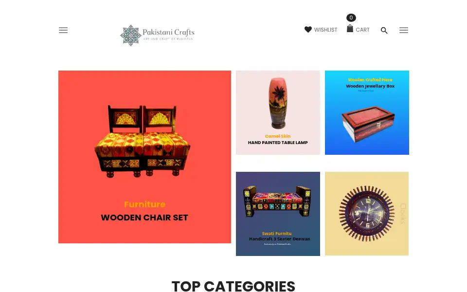 Screenshot of pakistanicrafts.com