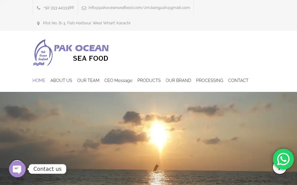 Screenshot of pakoceanseafood.com