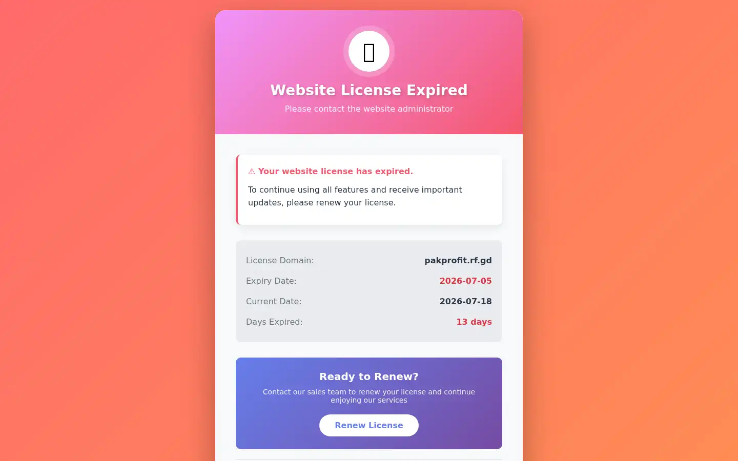 Screenshot of pakprofit.rf.gd