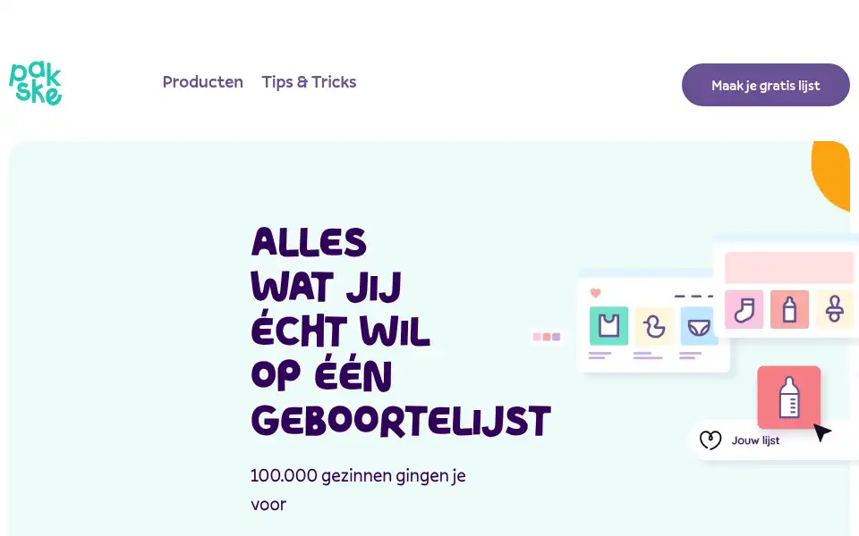 Screenshot of pakske.be