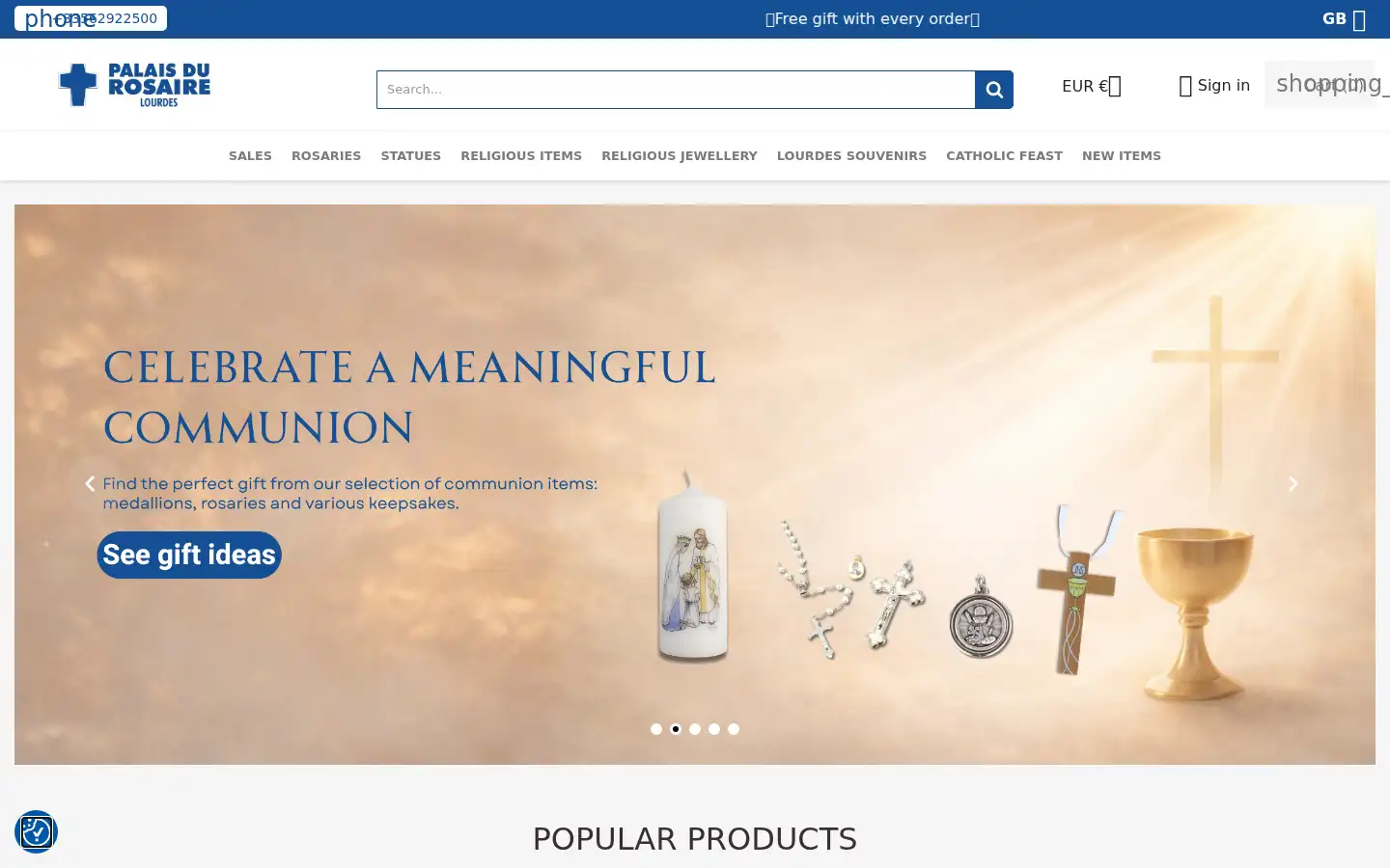 Screenshot of palaisdurosaire.com